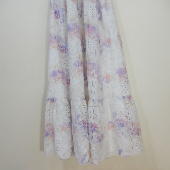 GIANNI BINI Delaney Embroidered Eyelet Halter Maxi DRESS Gown Size 8 NEW $259 - Picture 10 of 12